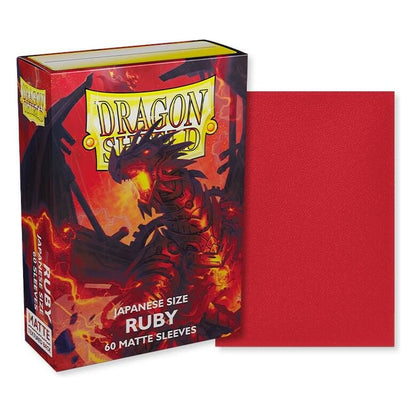 Dragon Shield Matte Sleeves – Ruby (60 ct) | Japanese Size