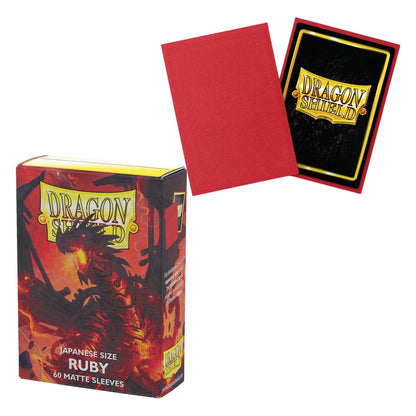 Dragon Shield Matte Sleeves – Ruby (60 ct) | Japanese Size