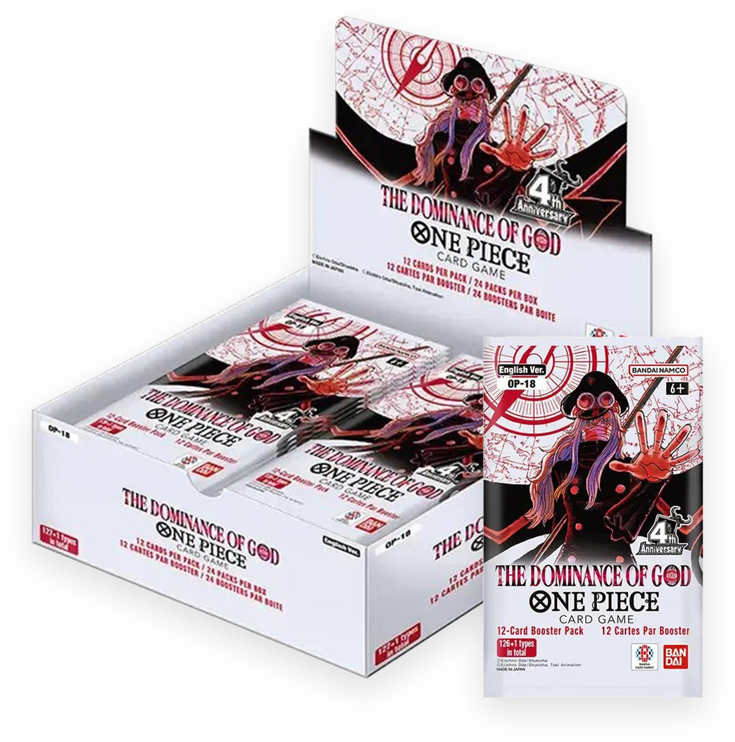 One Piece Card Game OP-18 The Dominance of God booster box and pack