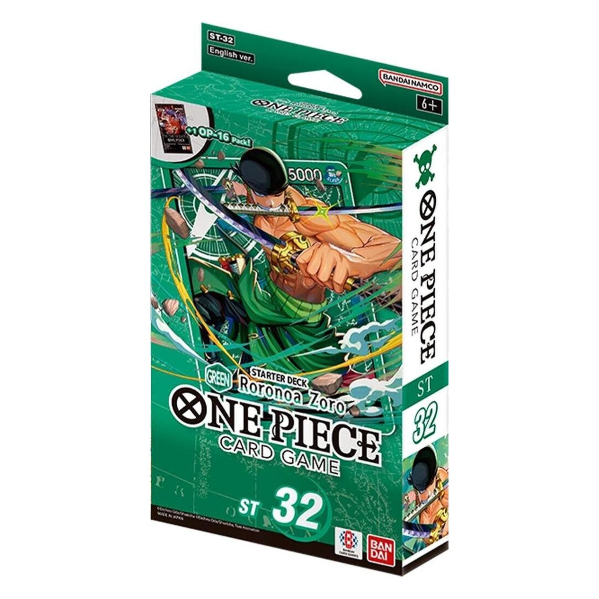 Starter Deck GREEN Roronoa Zoro [ST-32] English – One Piece Card Game English sealed product